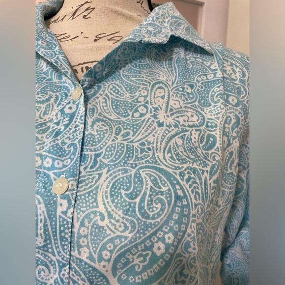 French Curve paisley blue and white SZ Medium - Picture 5 of 7